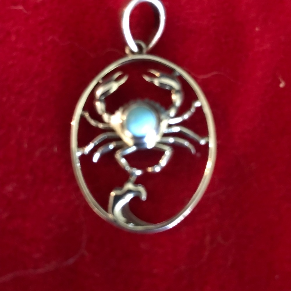 Turquoise Crab Pendant